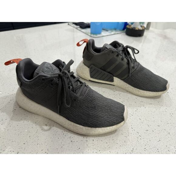 Adidas Originals Mens NMD Running Shoes Gray Low Top Sneakers Size 8.5